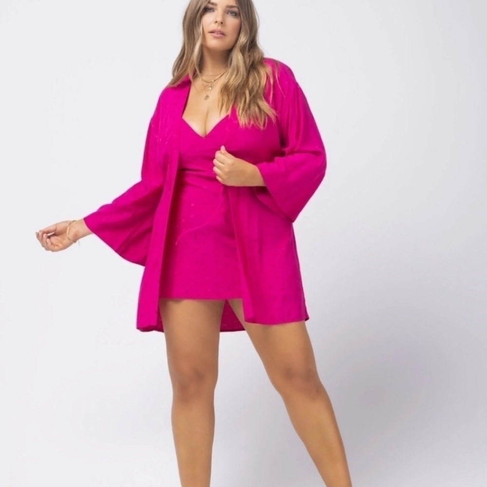 L*Space Moonlit Heart Fuchsia Robe